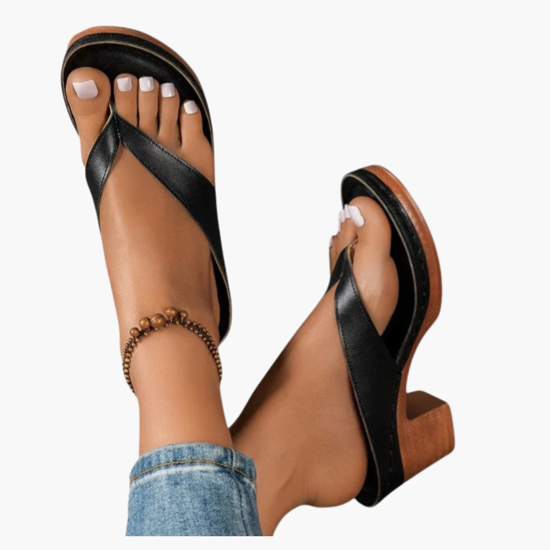 Women's Sandals with Block Heel and Platform Sole