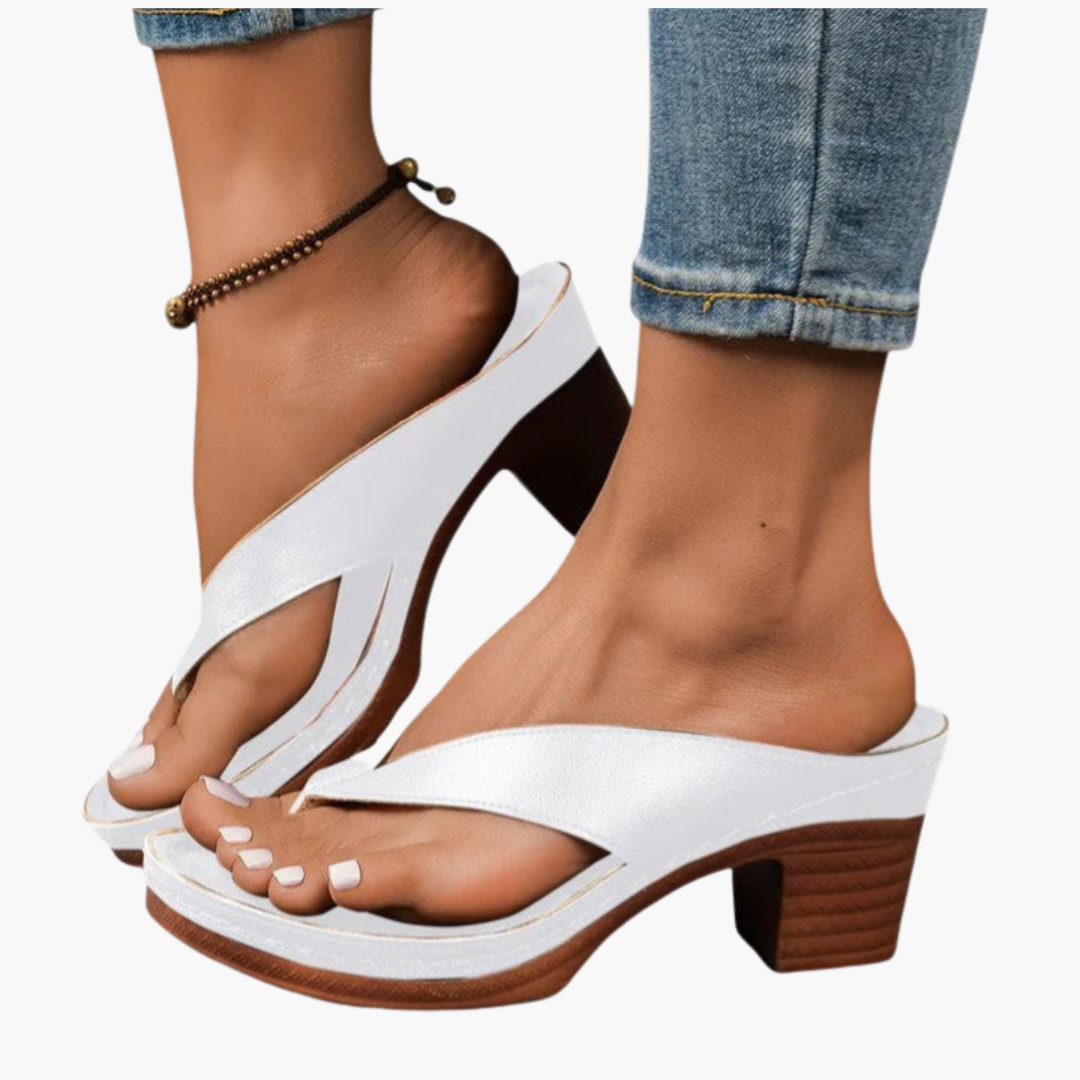 Women's Sandals with Block Heel and Platform Sole