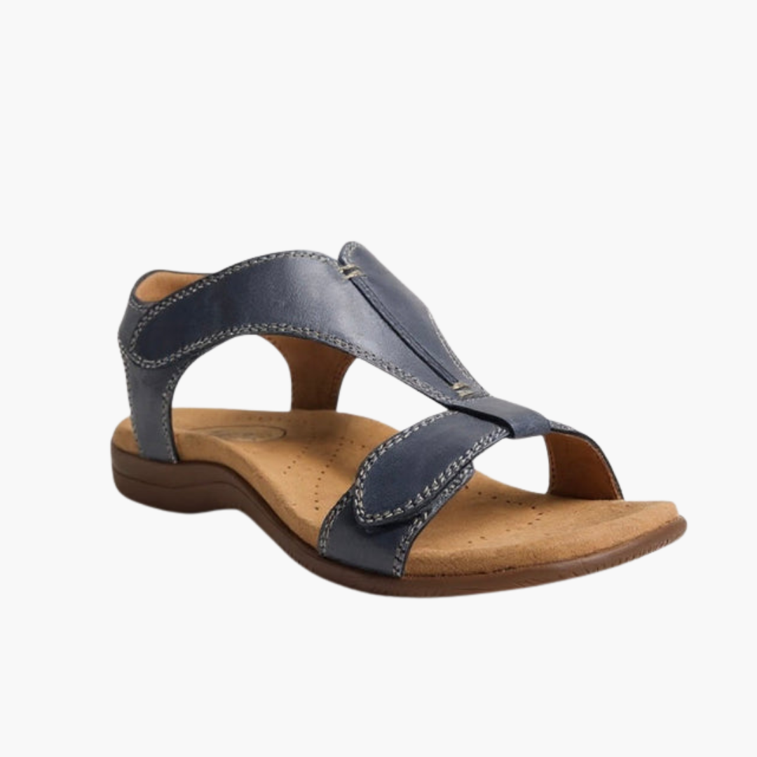 Damen Sandalen mit T-Riemen und gepolsterter Sohle
