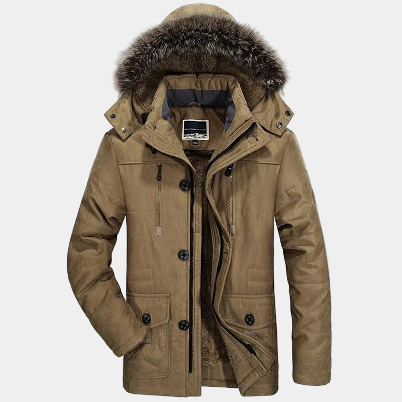 Arctique | Parka d'Hiver pour Hommes avec Col en Fourrure