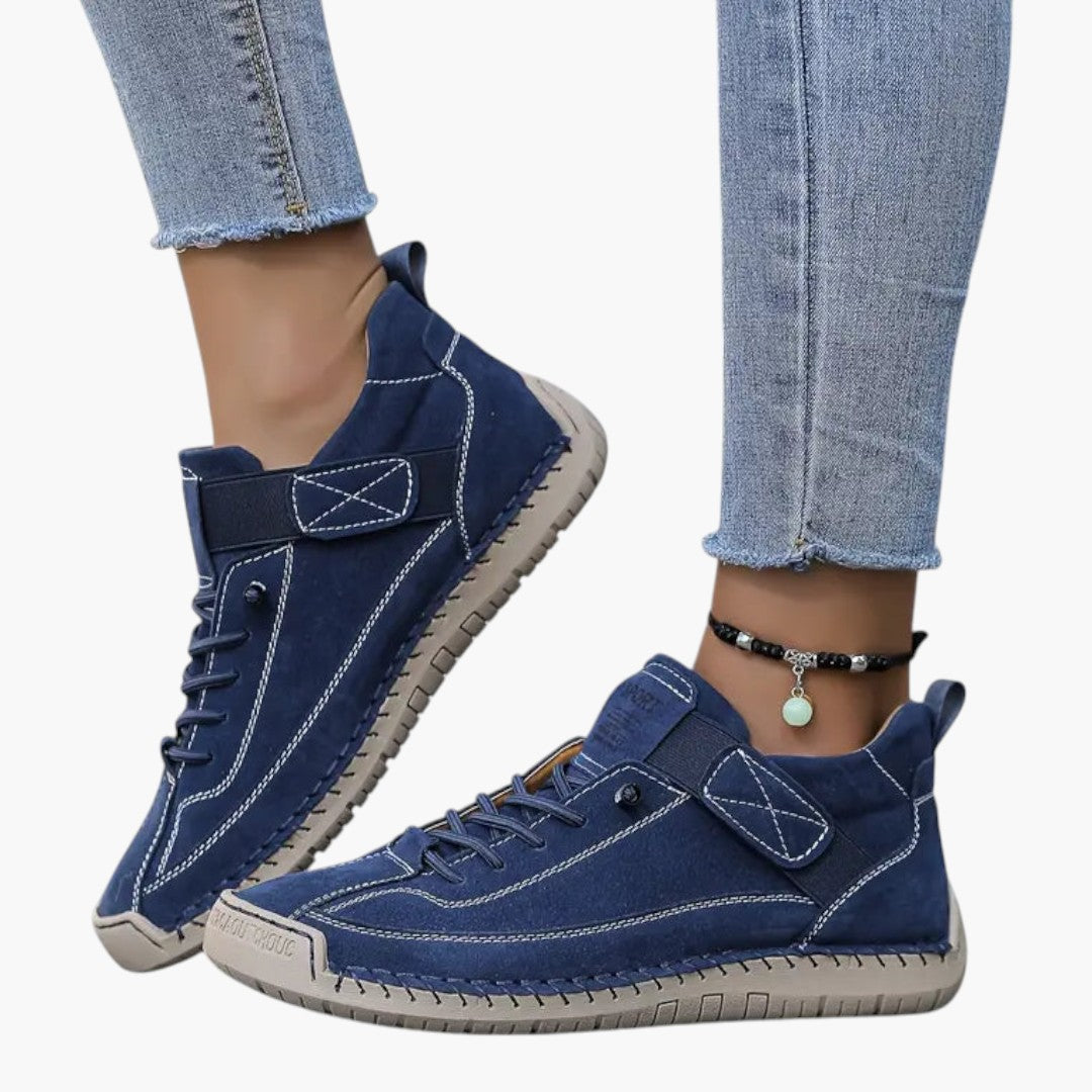 Baskets Confortables Femme a Cuir Respirant et Semelle EVA