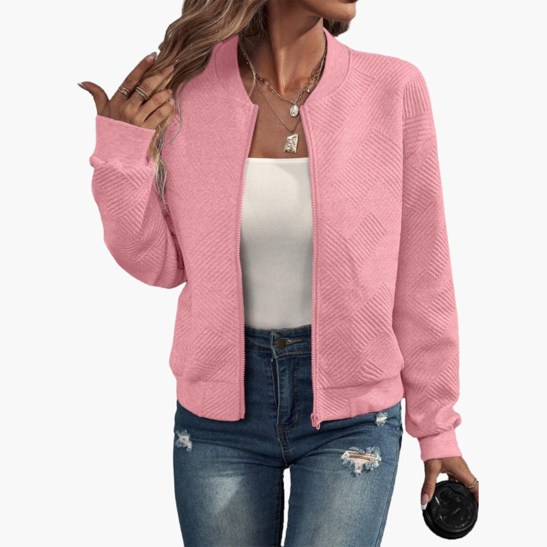 Blouson Bombardier Femme à Surface Matelassée