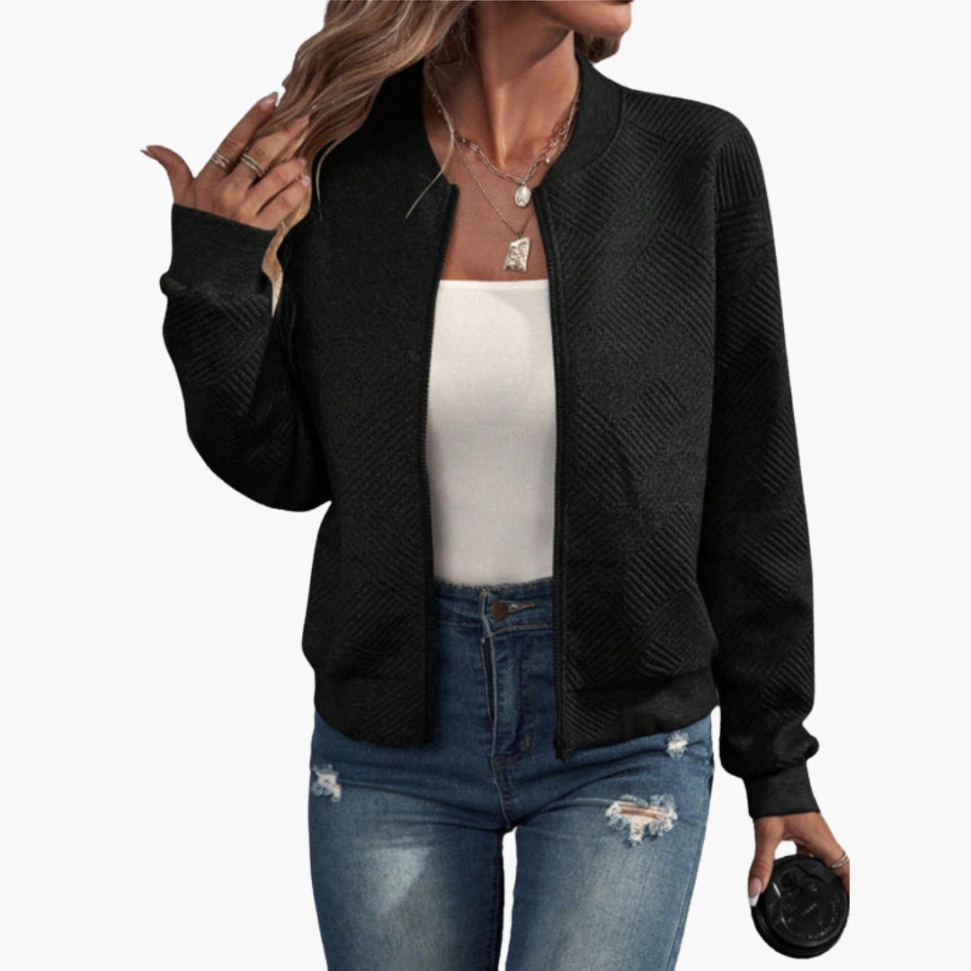 Blouson Bombardier Femme à Surface Matelassée