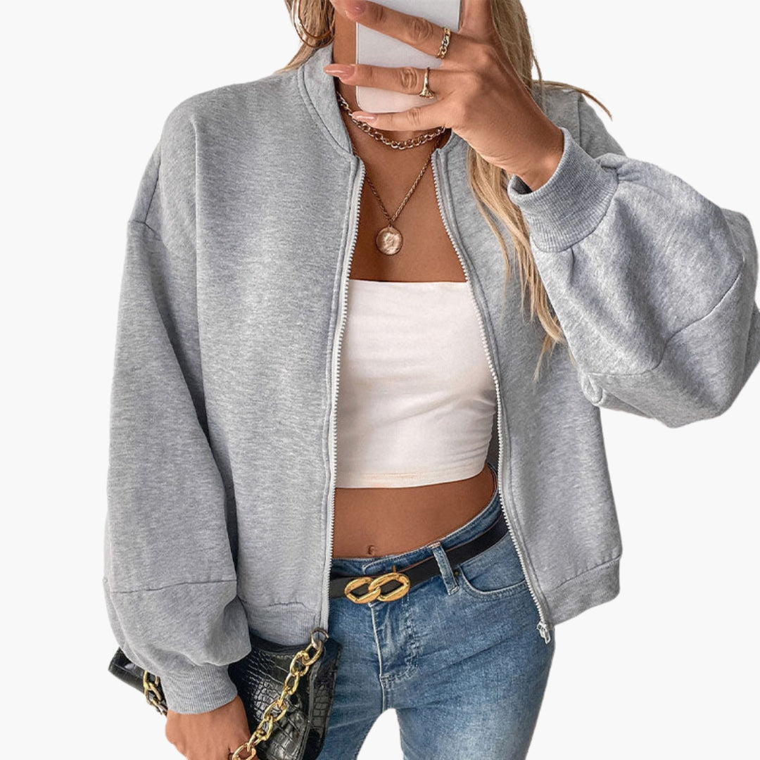 Blusón bomber para mujer con mangas amplias