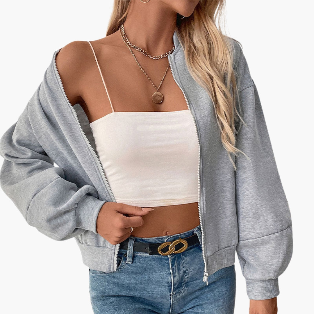 Blusón bomber para mujer con mangas amplias