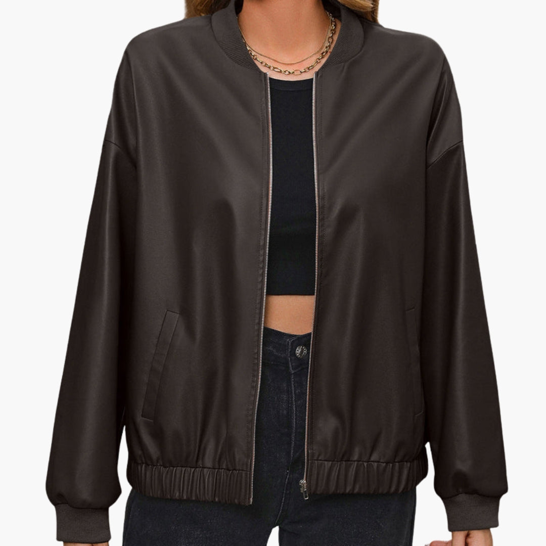 Blouson Bomberjacke für Damen mit Seitentaschen
