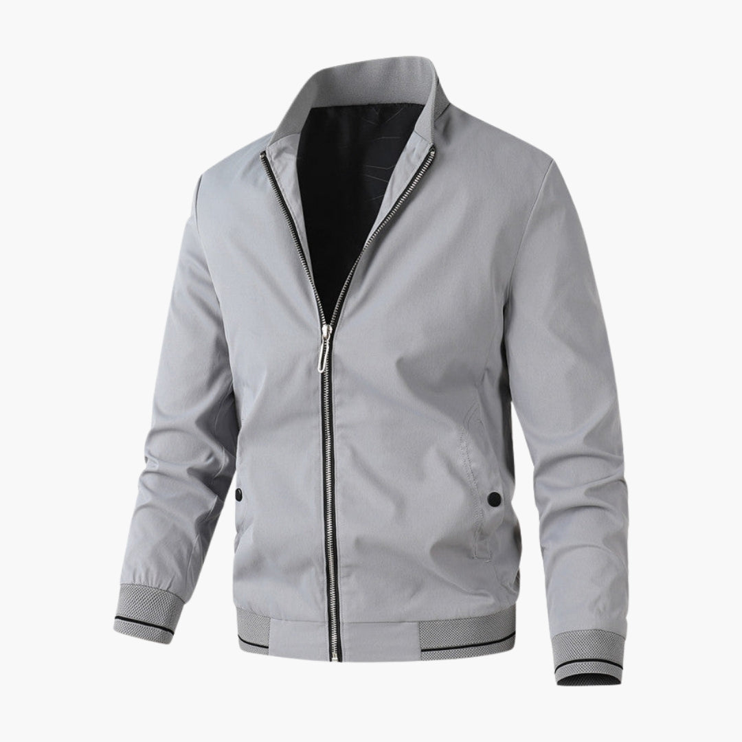Blouson Bomberjacke für Herren mit geradem Kragen und gerippten Bündchen