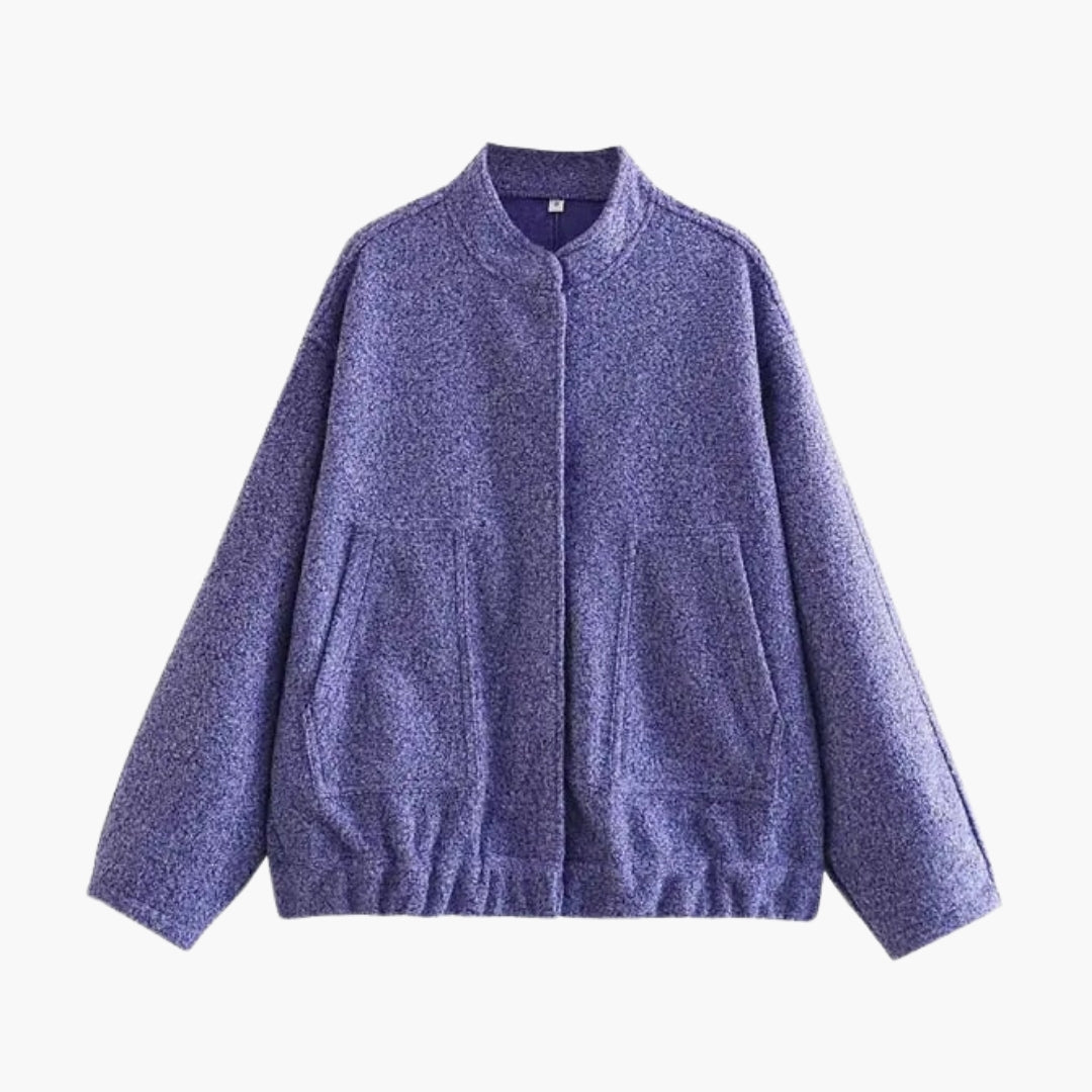 Blouson bomber femme à grandes poches plaquées