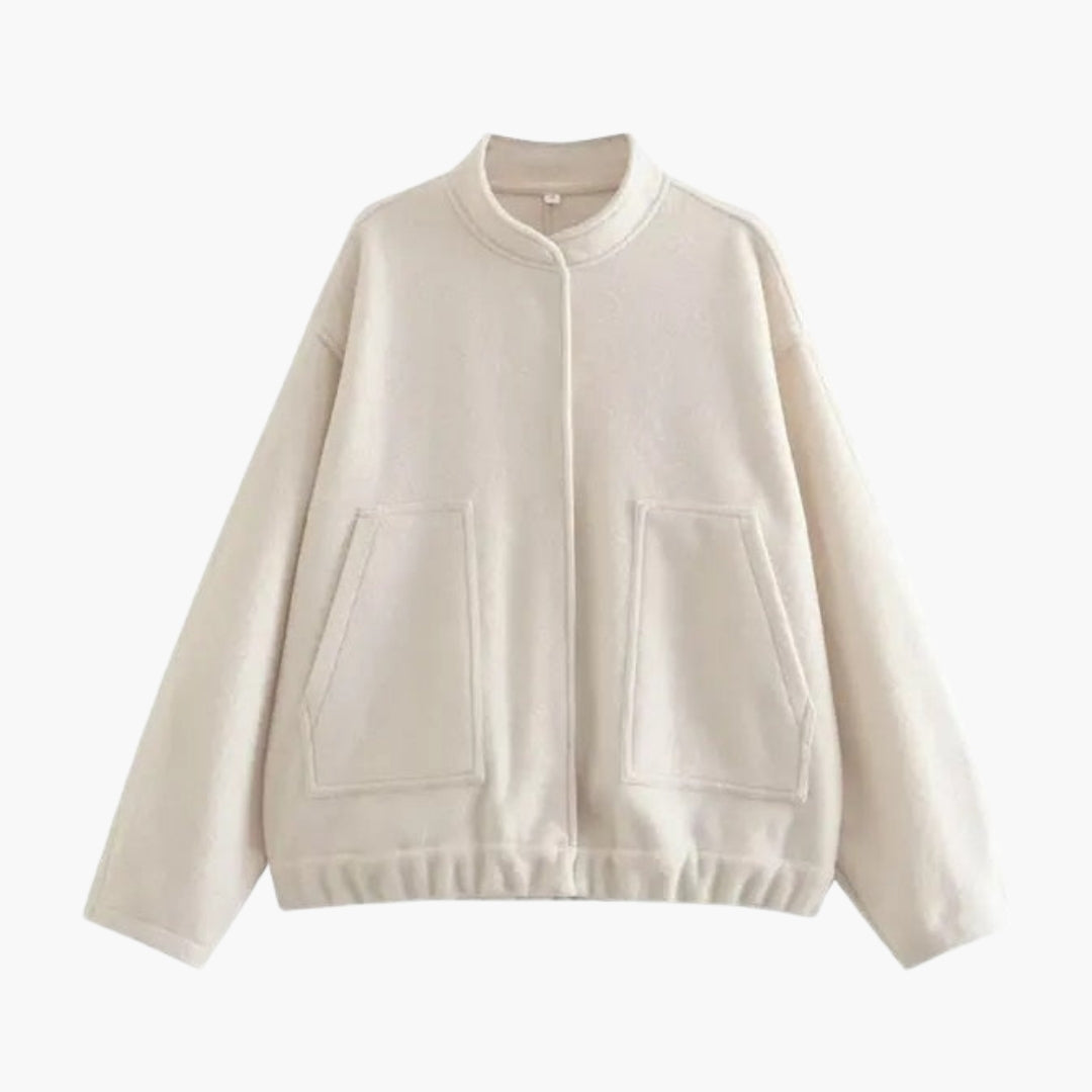 Blouson bomber femme à grandes poches plaquées