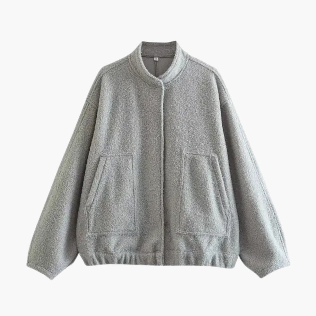 Blouson bomber femme à grandes poches plaquées
