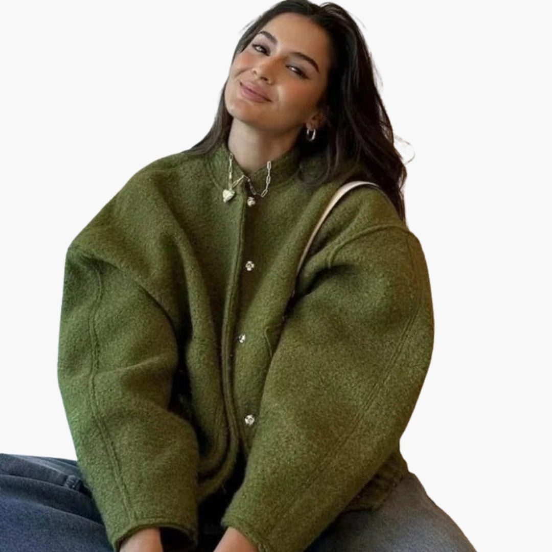 Blouson bomber femme à grandes poches plaquées