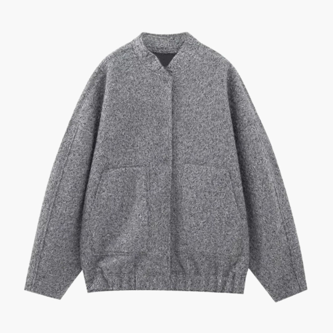 Blouson bomber femme à grandes poches plaquées