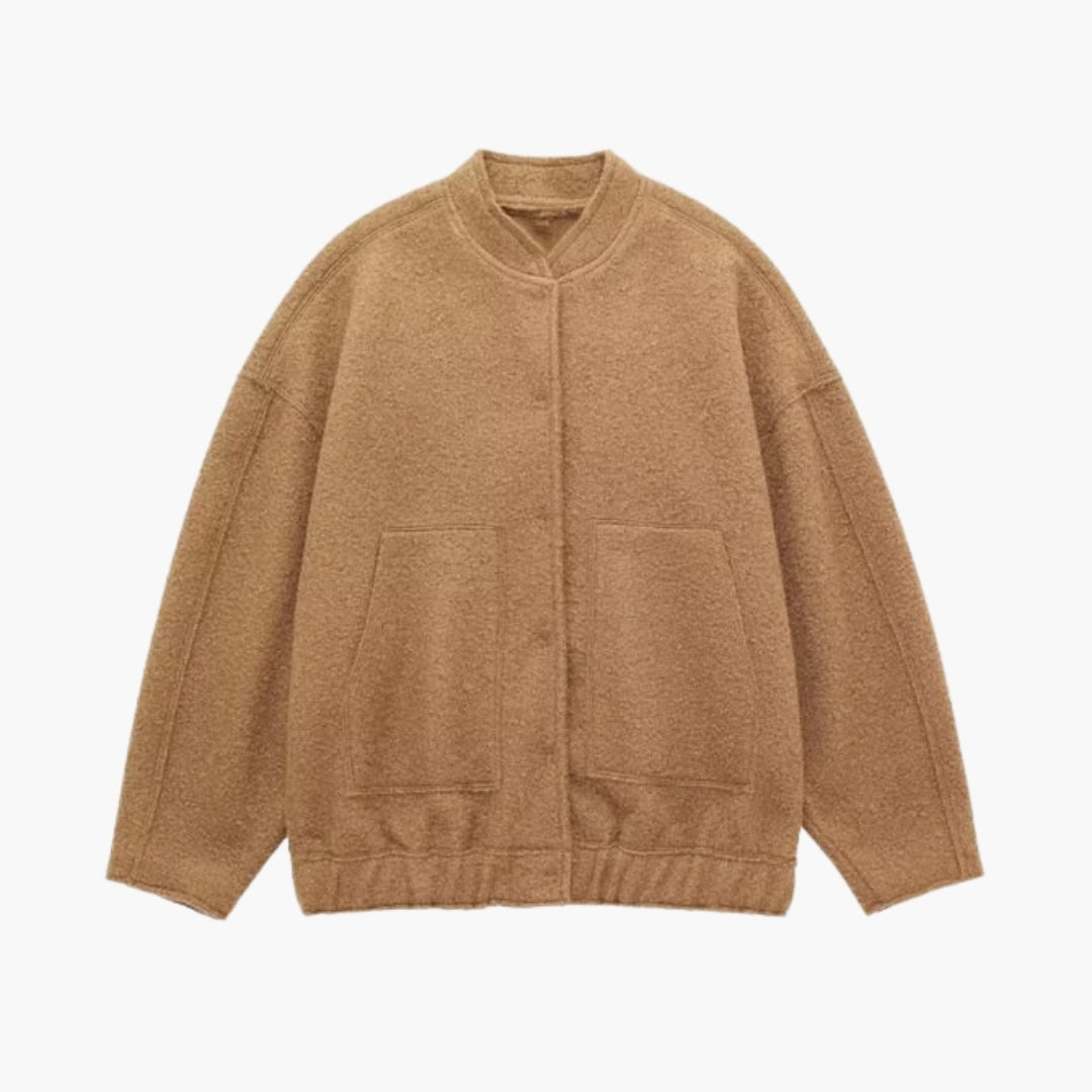 Blouson bomber femme à grandes poches plaquées