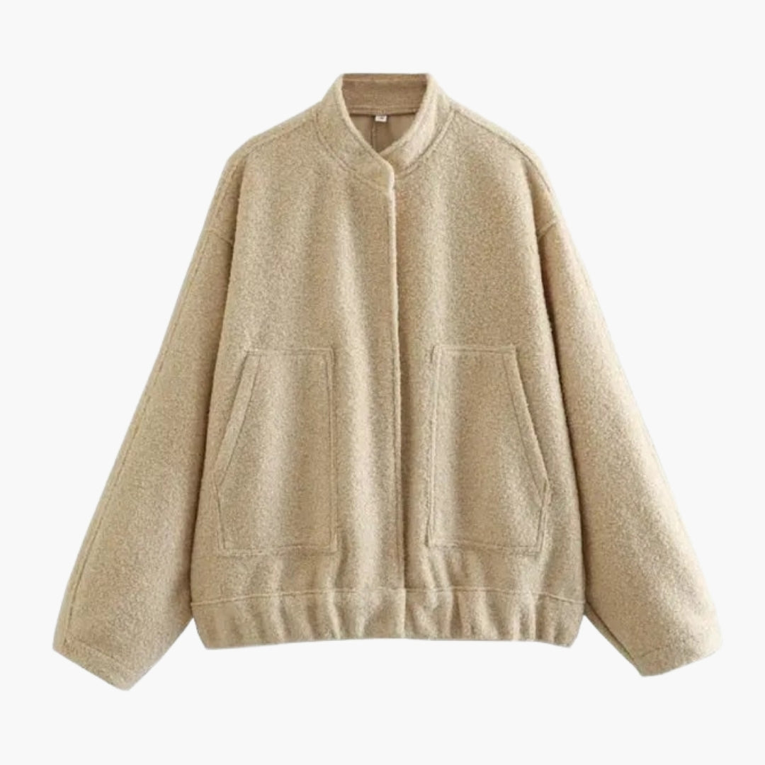 Blouson bomber femme à grandes poches plaquées