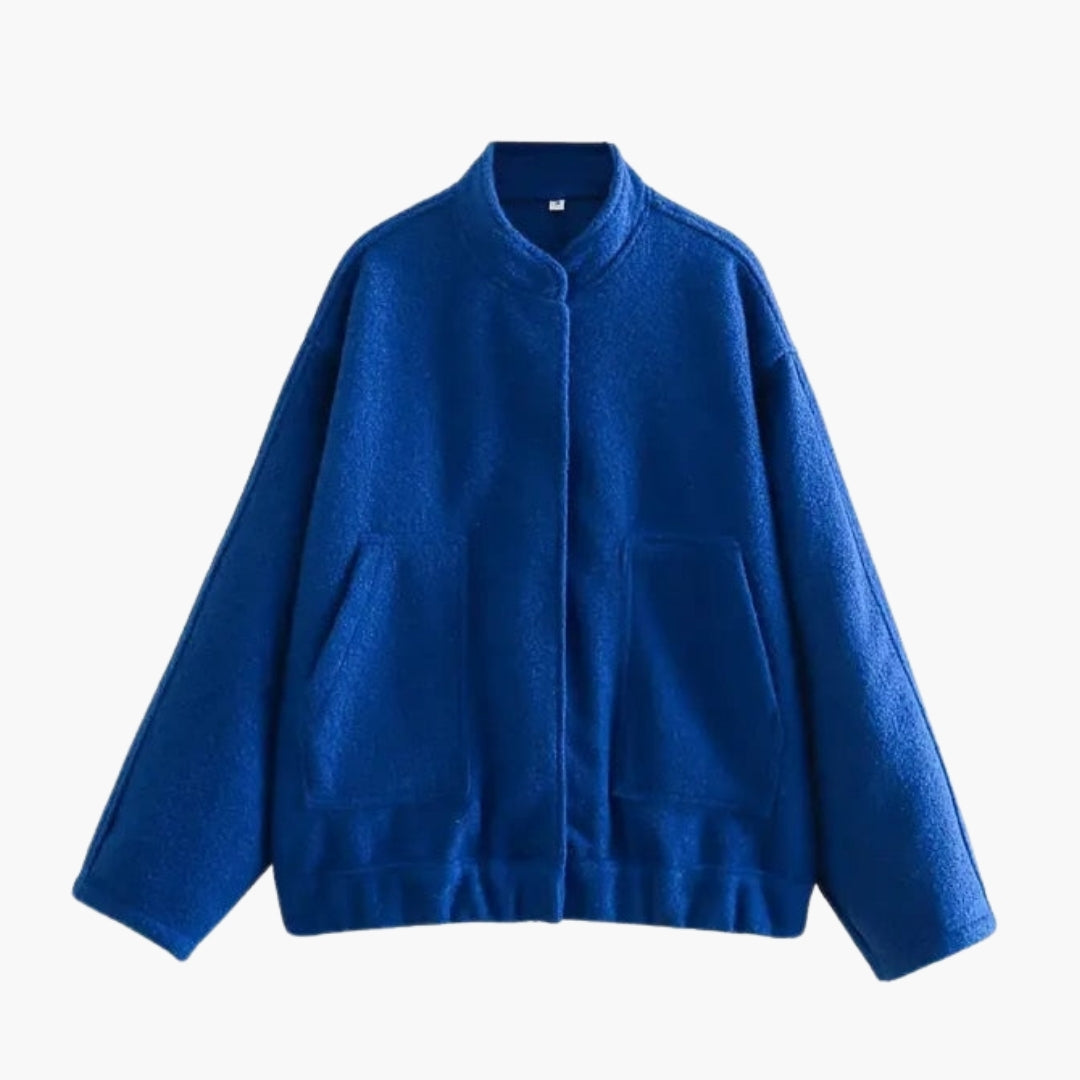 Blouson bomber femme à grandes poches plaquées