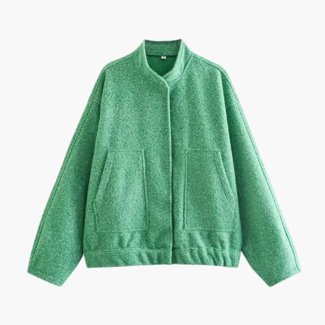 Blouson bomber femme à grandes poches plaquées