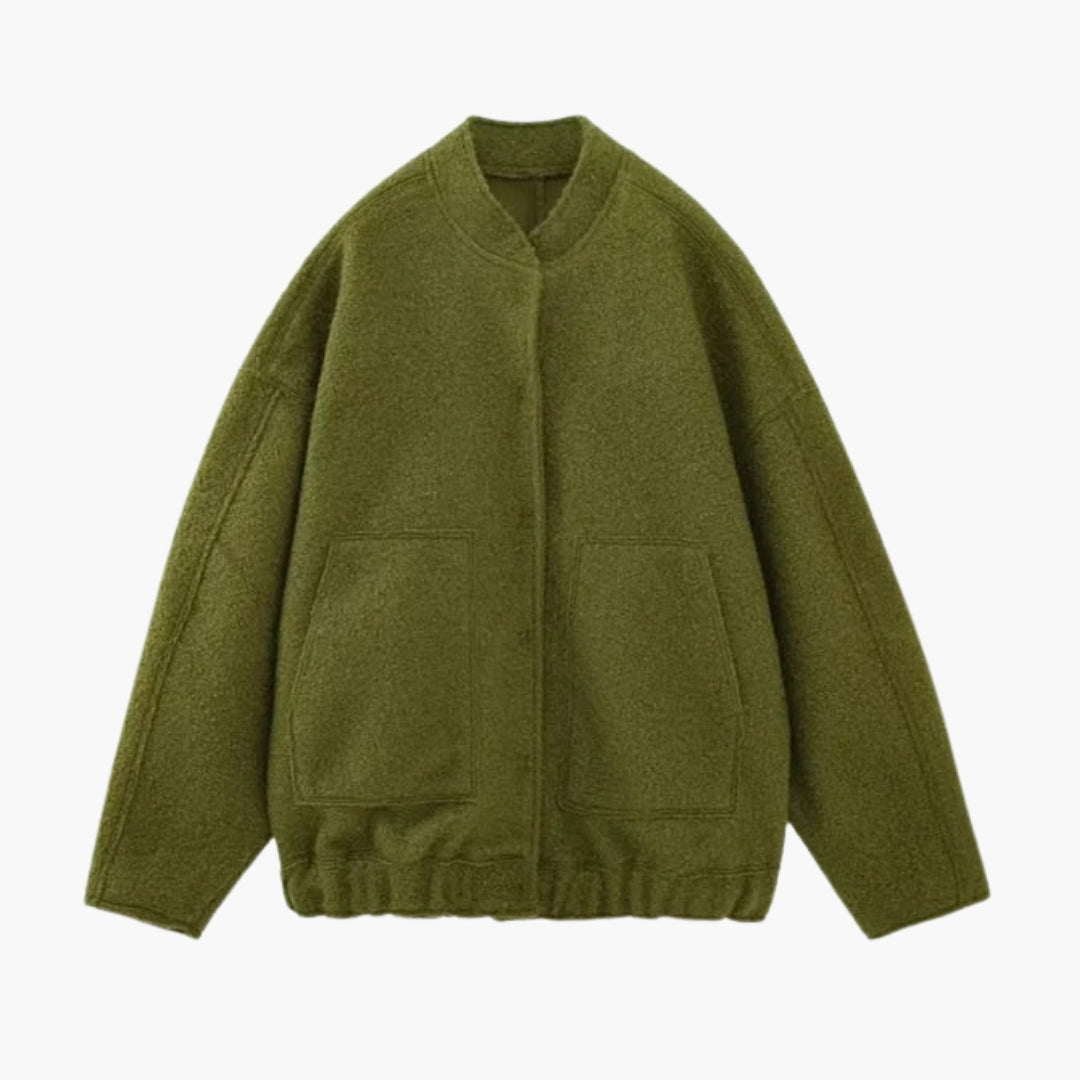 Blouson bomber femme à grandes poches plaquées