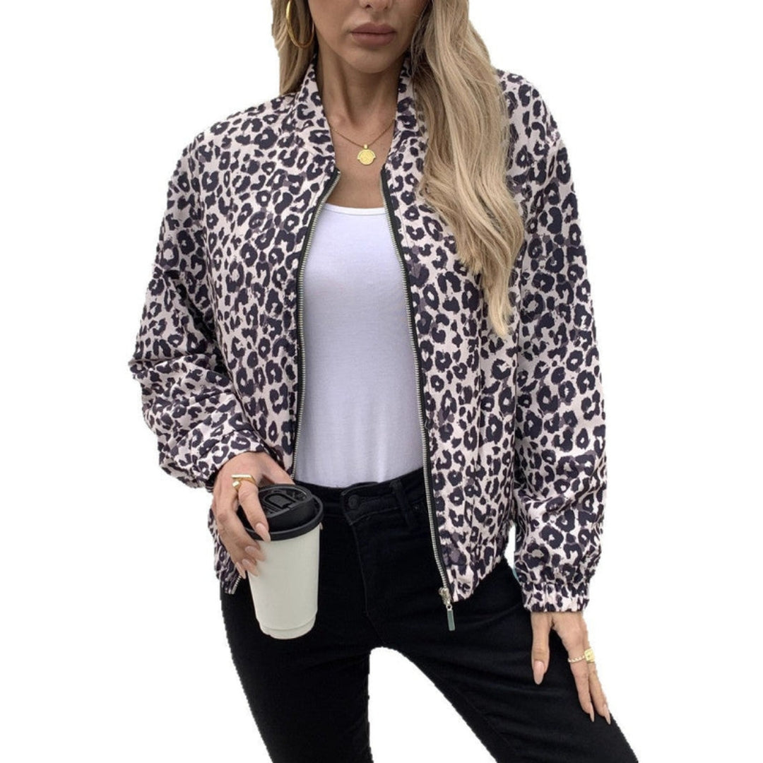 Cazadora bomber mujer con puños elásticos