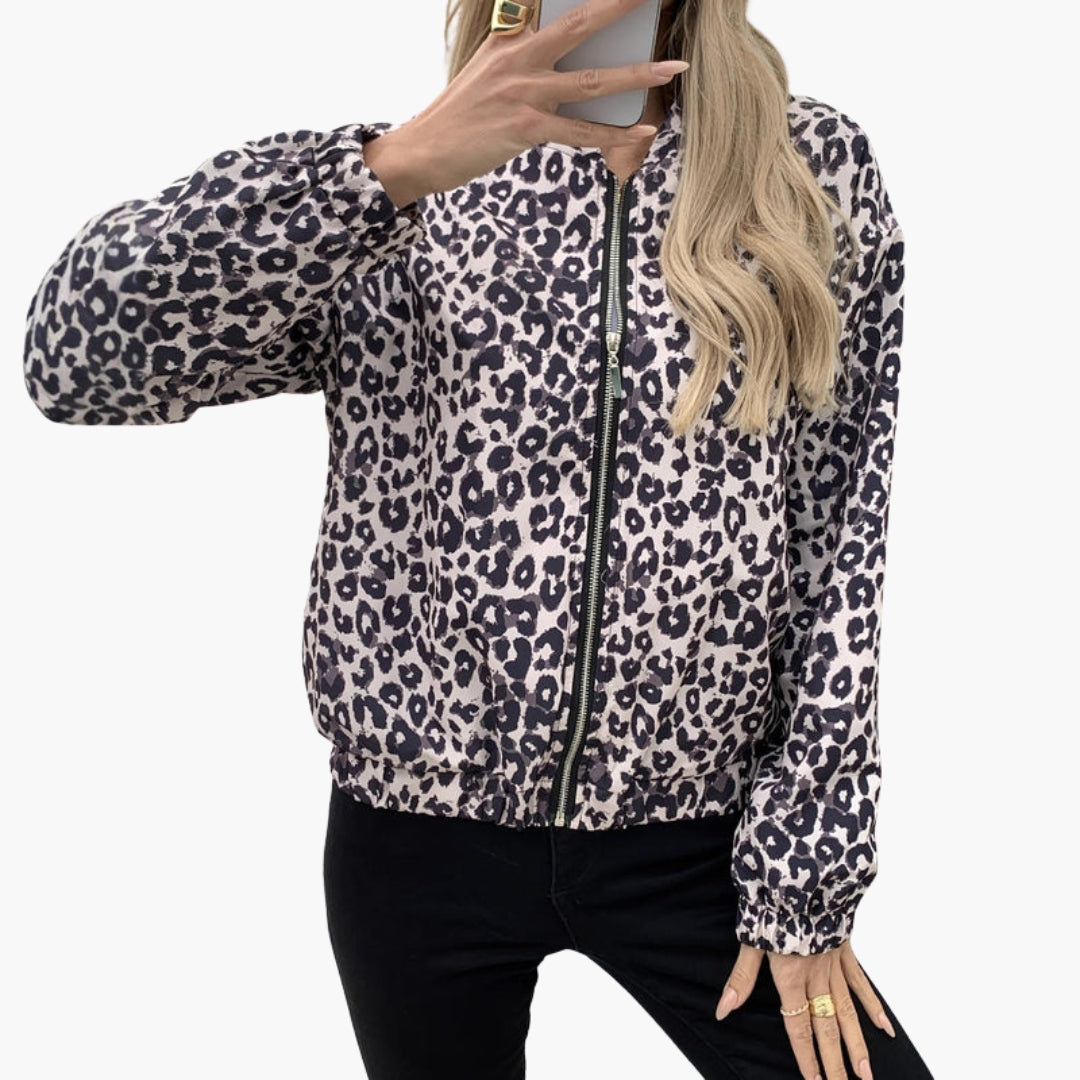 Cazadora bomber mujer con puños elásticos