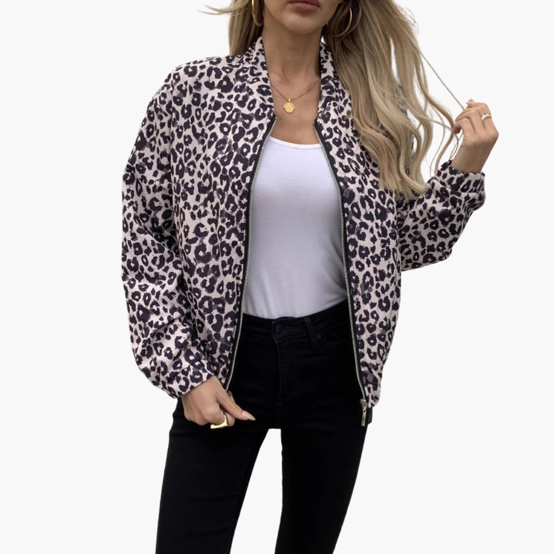 Cazadora bomber mujer con puños elásticos