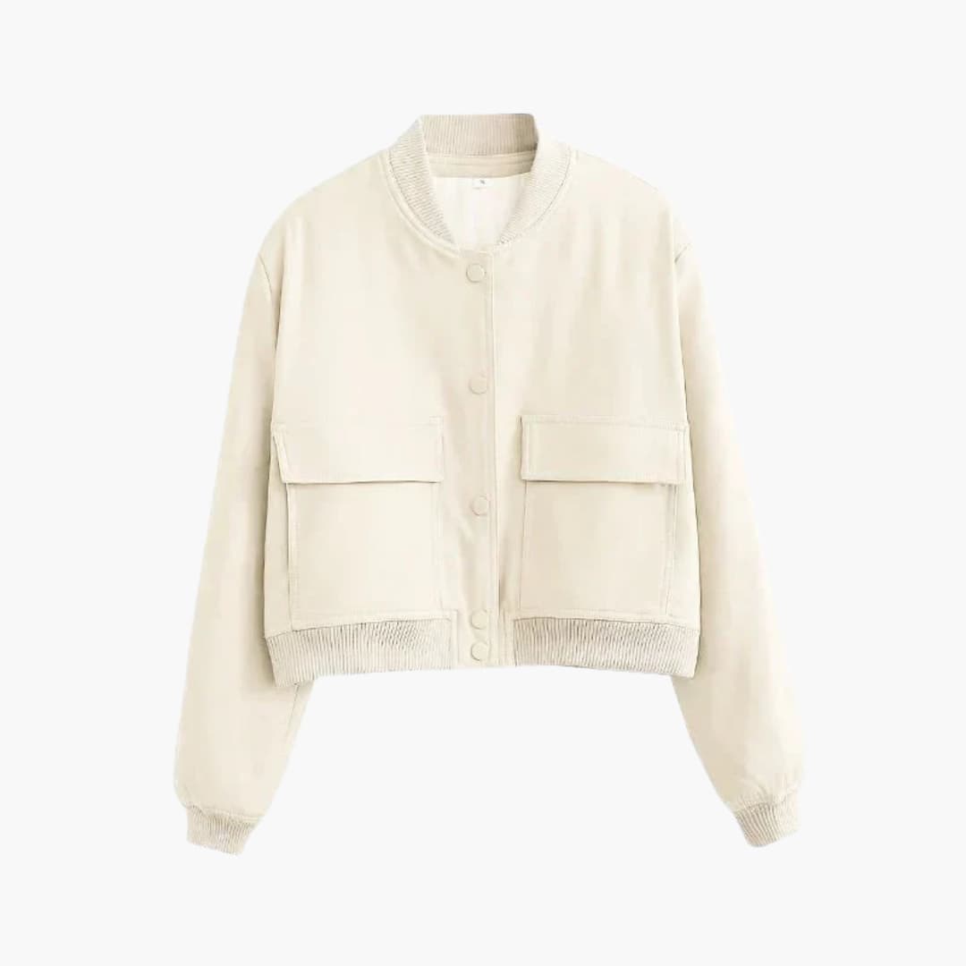 Blouson bomber femme en velours avec fermeture zippéev