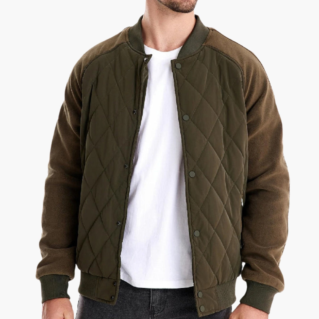 Cazadora bomber hombre con cuerpo acolchado