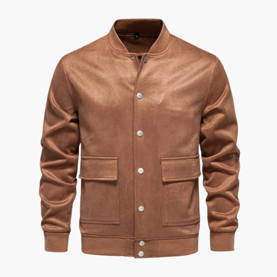 Cazadora bomber hombre con acabados acanalados