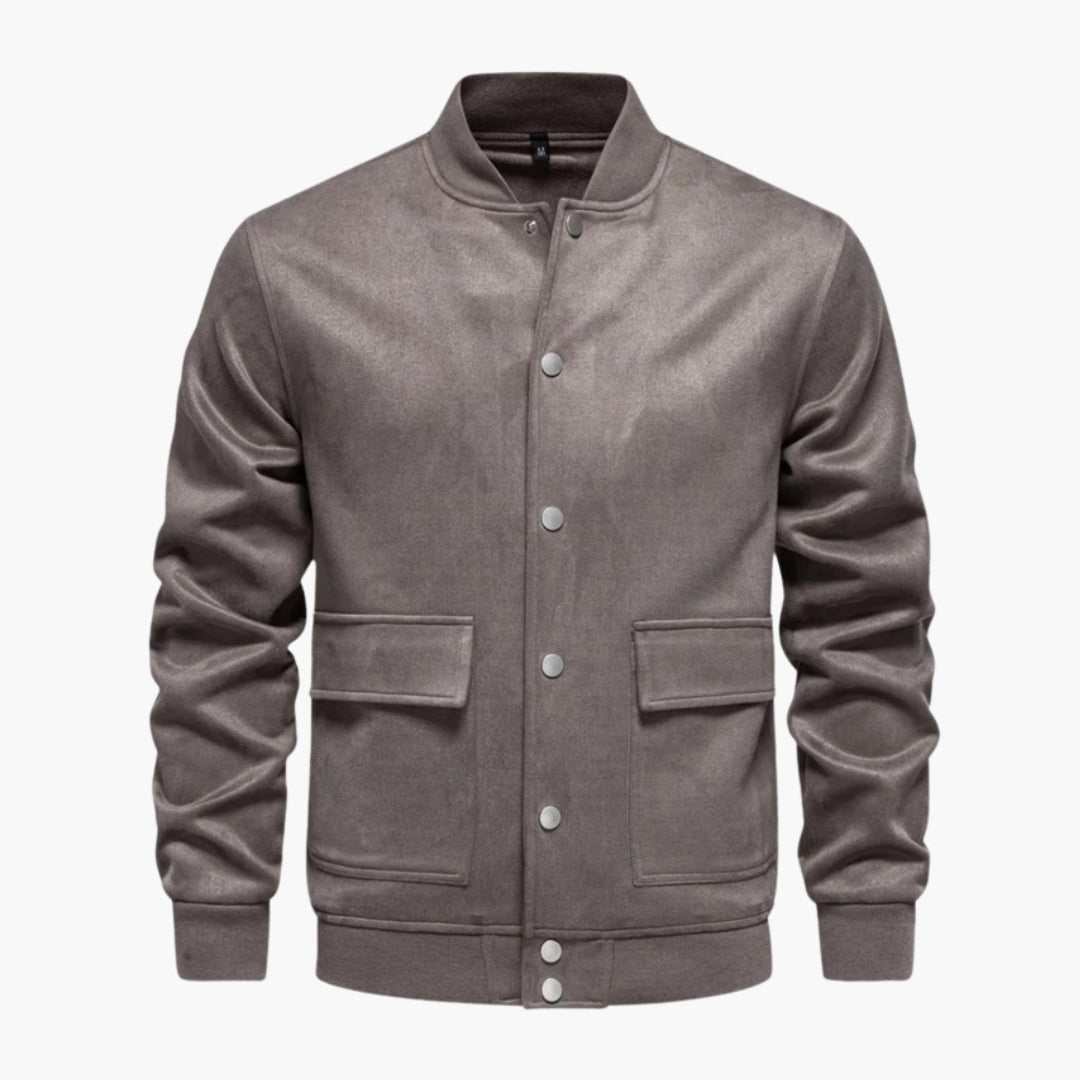 Cazadora bomber hombre con acabados acanalados