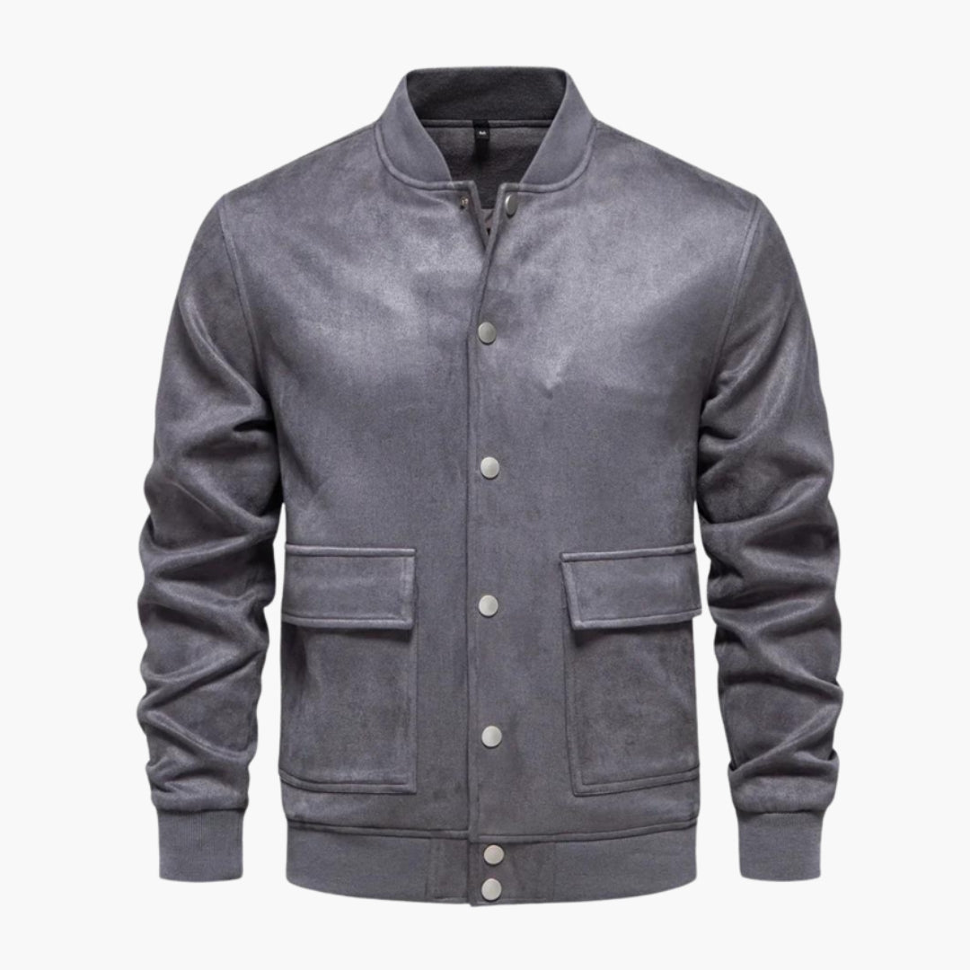 Cazadora bomber hombre con acabados acanalados
