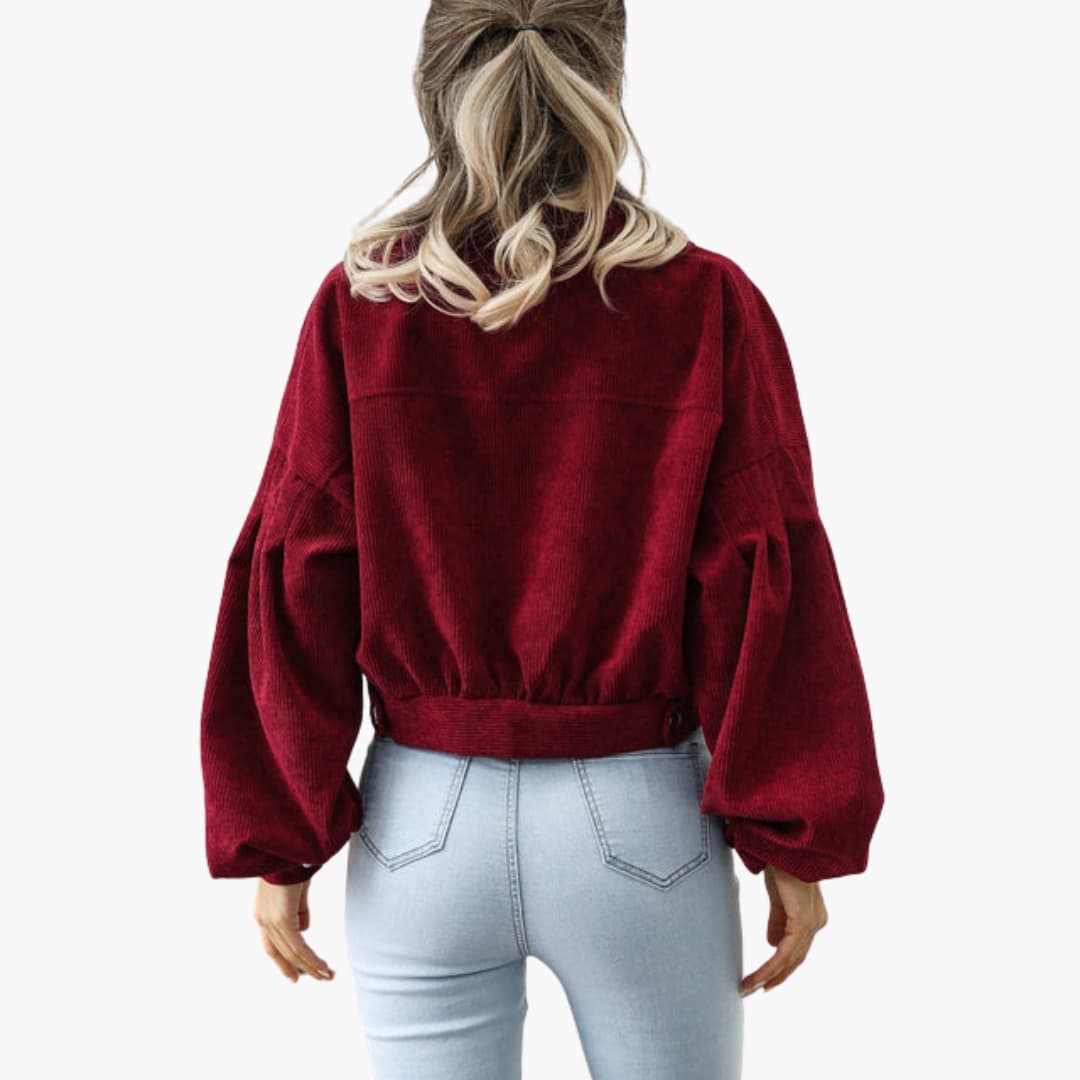 Blouson bomber Femmes avec fermeture zippée et finitions côtelées