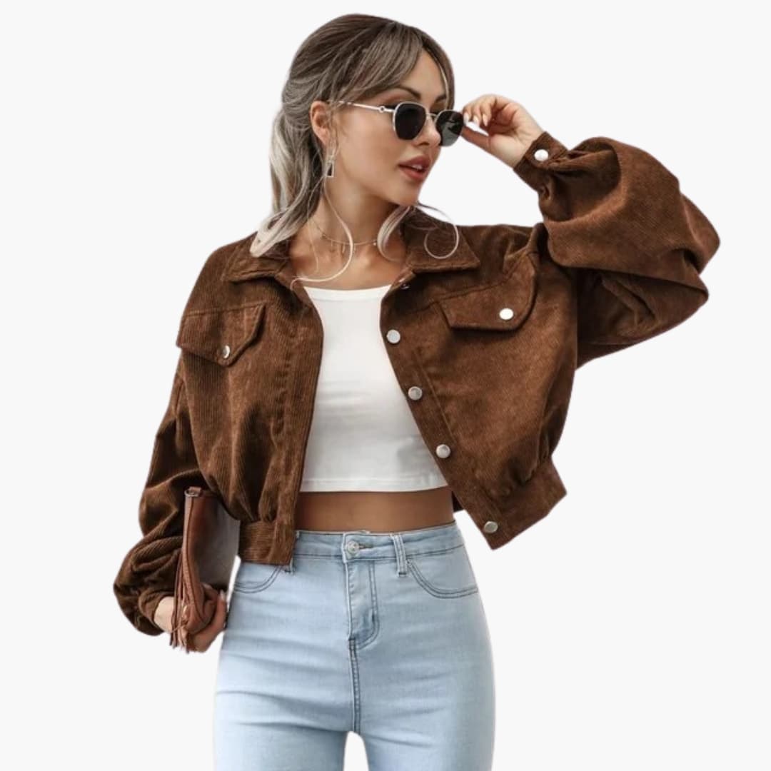 Blouson bomber Femmes avec fermeture zippée et finitions côtelées