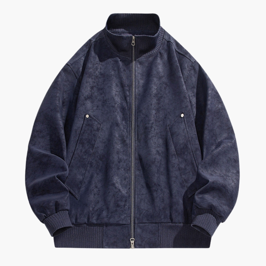 Blouson homme col montant avec poignets élastiques