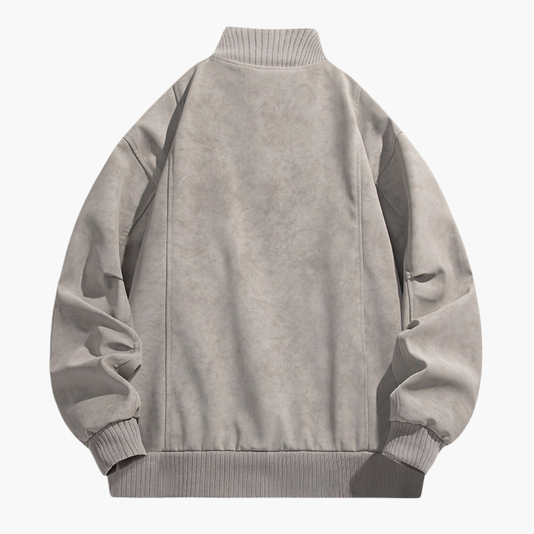 Blouson homme col montant avec poignets élastiques