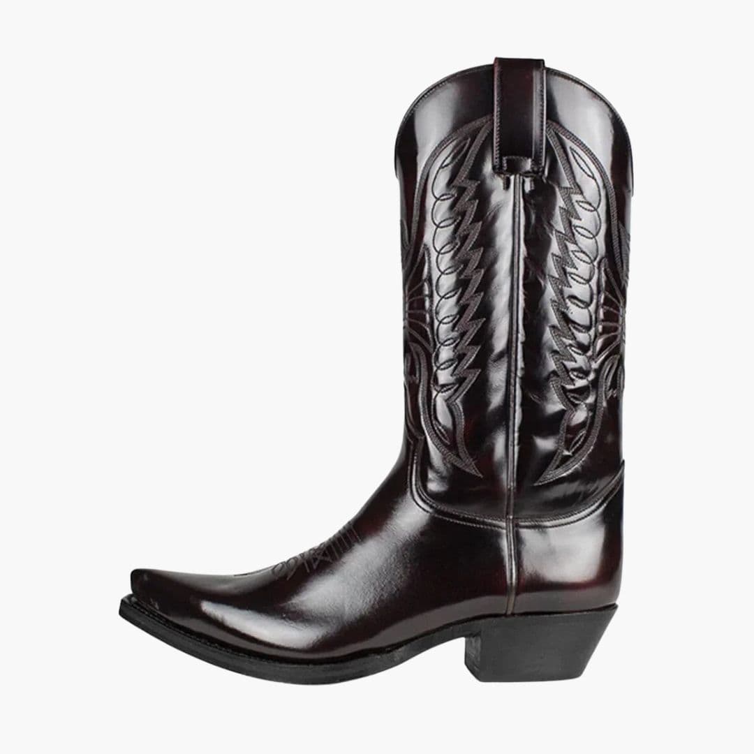 Damskie buty western z haftowanym cholewką i spiczastym noskiem