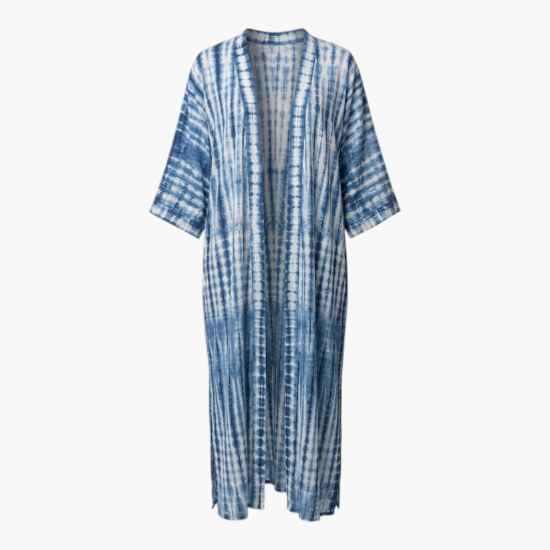 Cache maillot mujer con delantero abierto y mangas tres cuartos