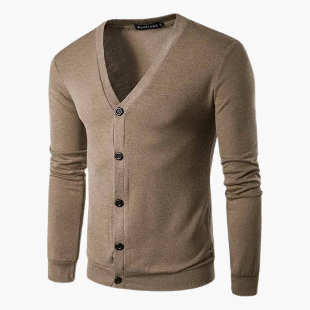 Cárdigan para hombre de punto con abertura en la parte delantera