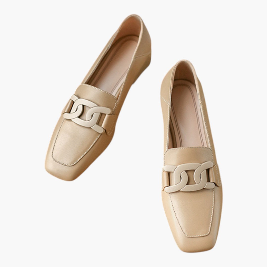 Chaussures Femme Mocassins a Semelle Orthopédique et Forme Plate