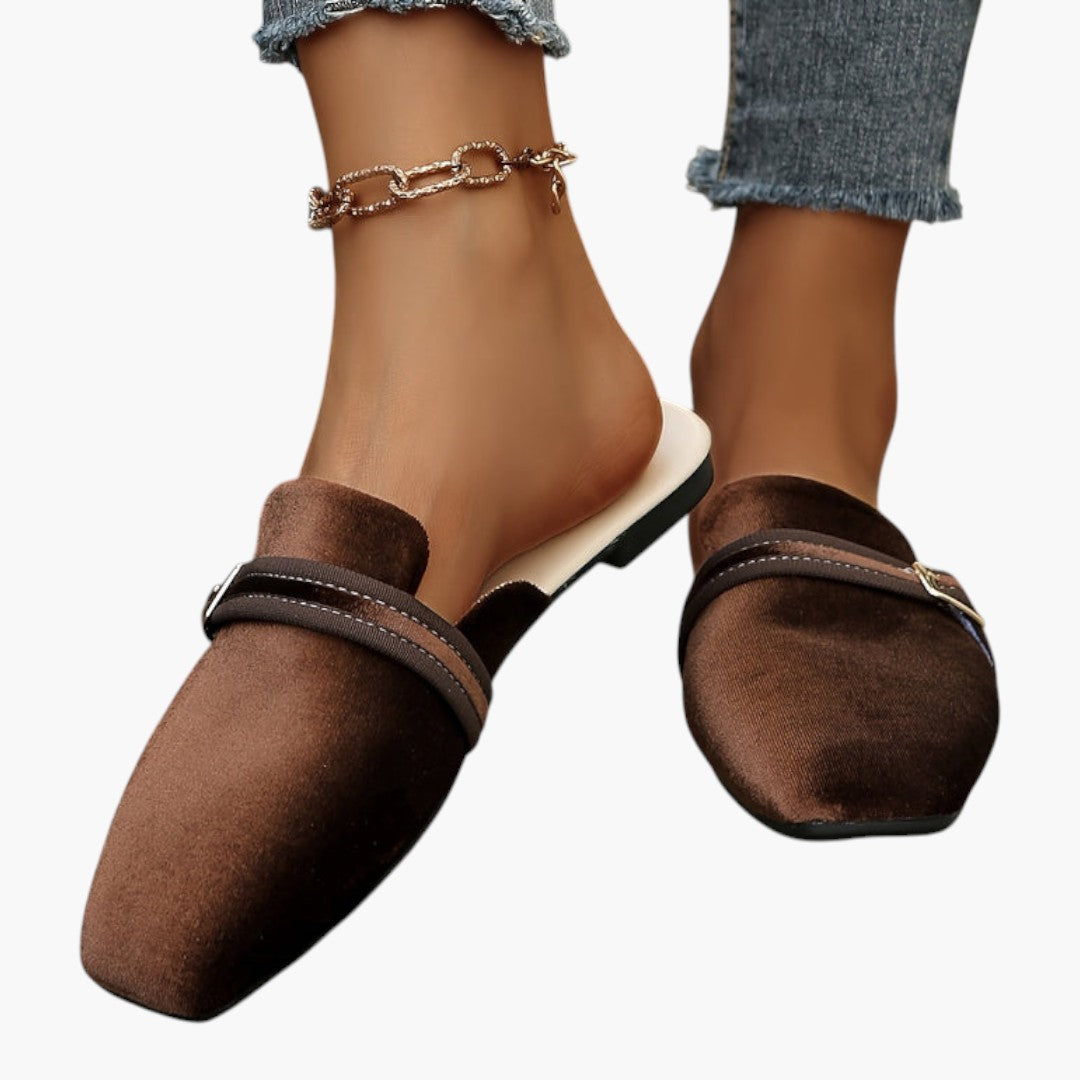 Sapatos de Senhora com Biqueira Quadrada e Fecho Slip-On