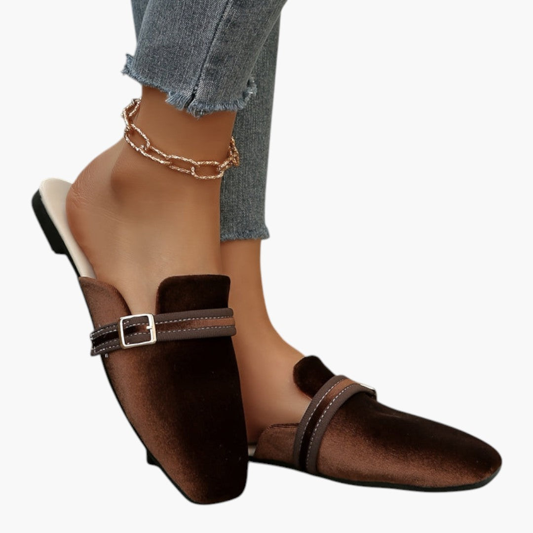 Sapatos de Senhora com Biqueira Quadrada e Fecho Slip-On