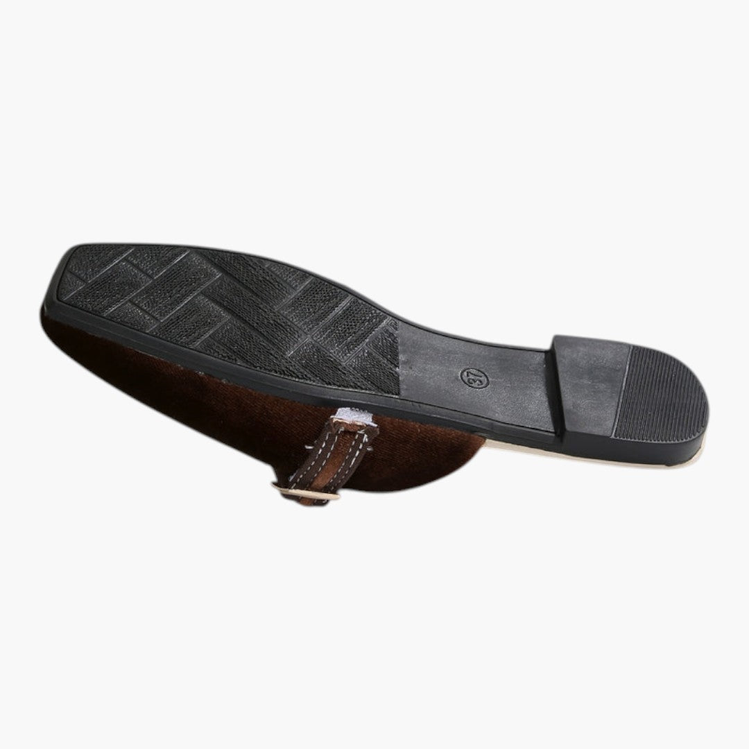 Sapatos de Senhora com Biqueira Quadrada e Fecho Slip-On