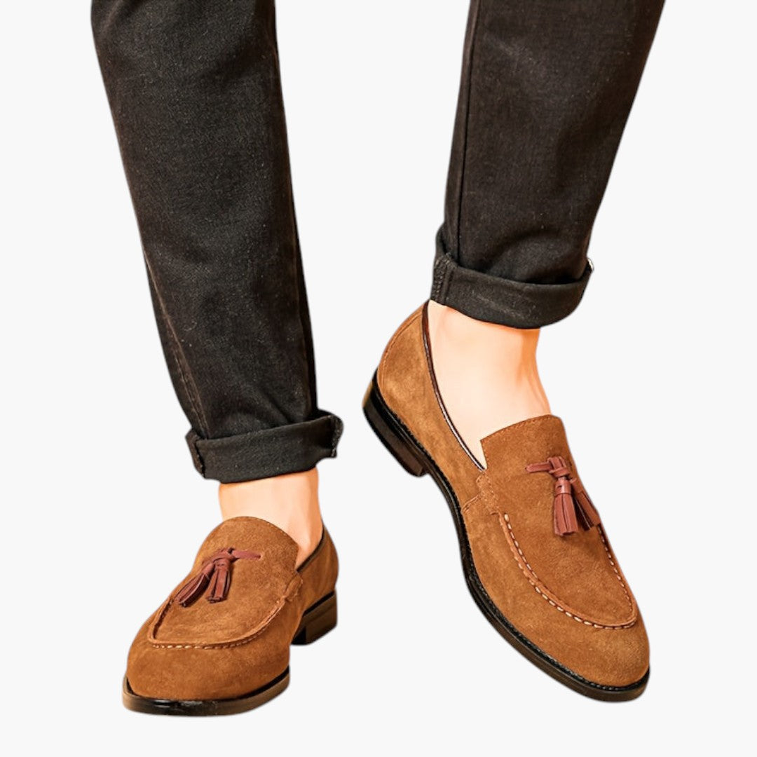 Chaussures Homme Loafers avec Gland et Semelle Caoutchouc