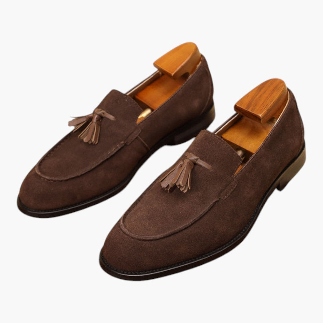 Chaussures Homme Loafers avec Gland et Semelle Caoutchouc
