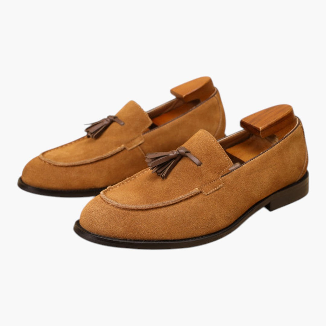 Chaussures Homme Loafers avec Gland et Semelle Caoutchouc