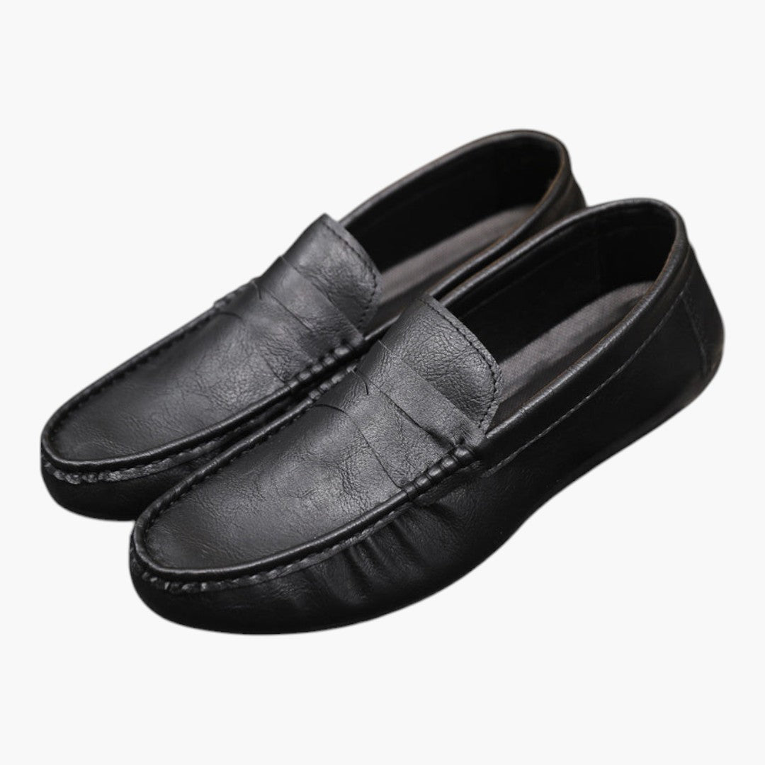 Zapatos para hombre slip on con suela de caucho y punta redonda