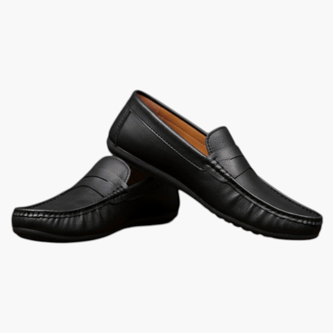 Zapatos para hombre slip on con suela de caucho y punta redonda