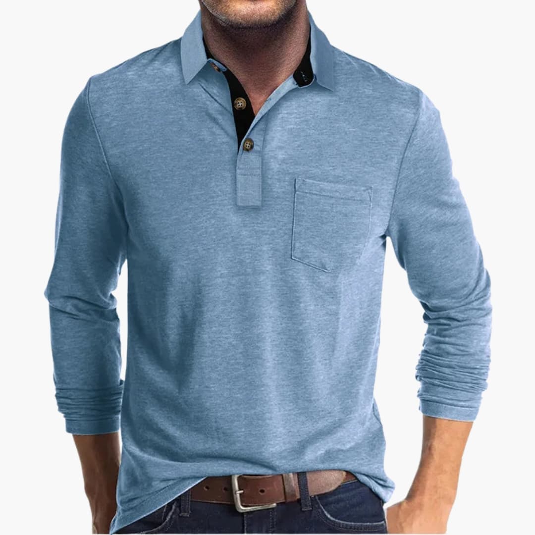 Chemise business homme à manches longues avec coupe droite et style classique