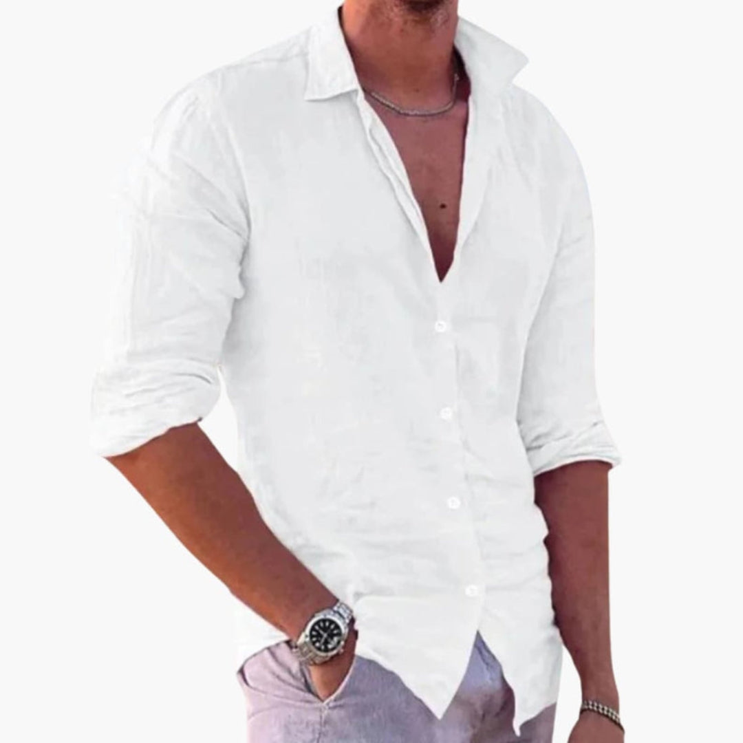 Chemise homme à col classique et fermeture boutonnée