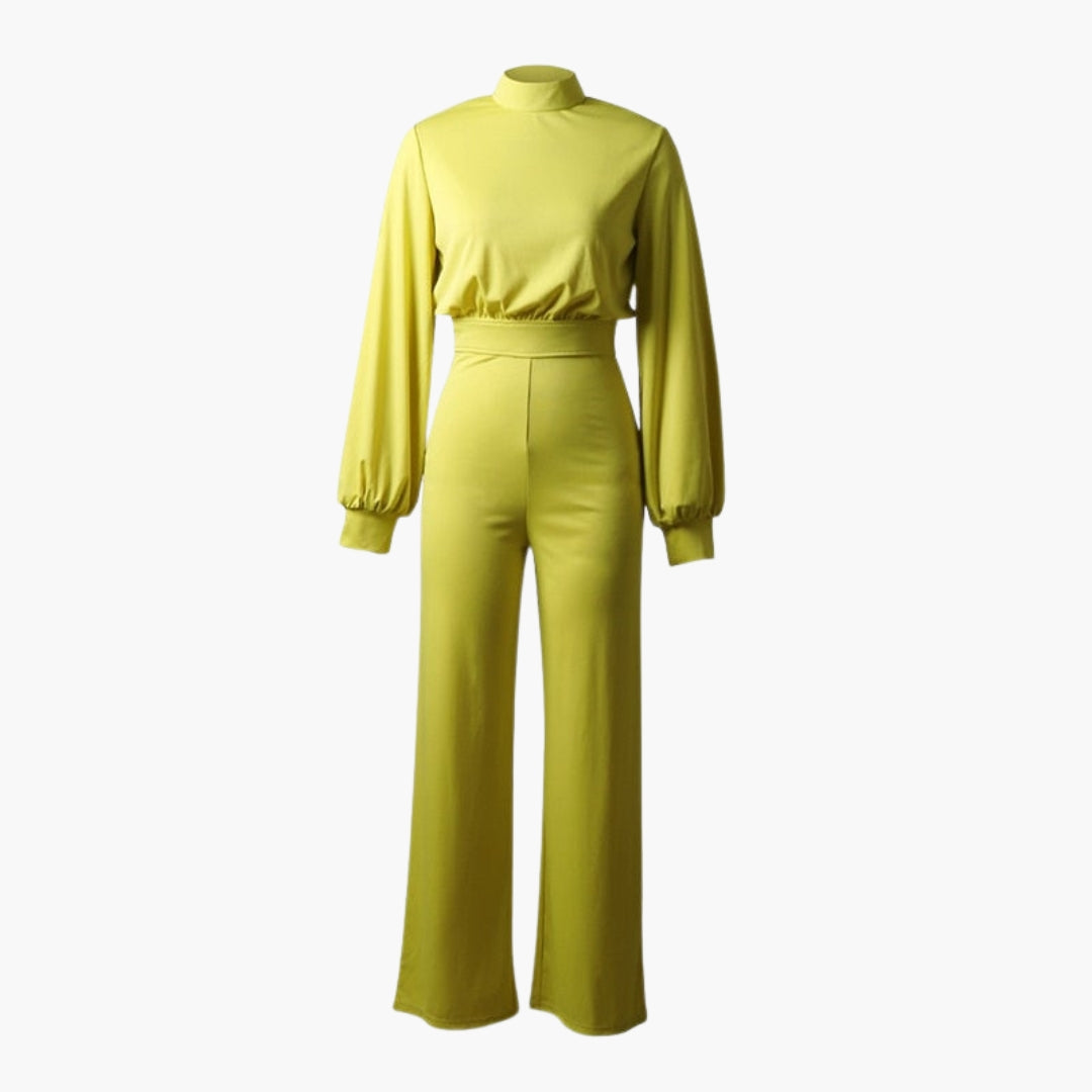 Combinaison femme à col montant et manches longues