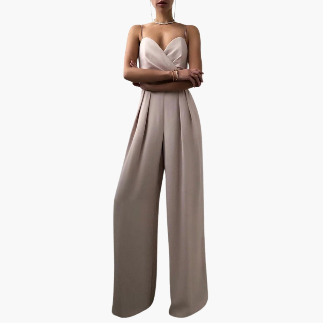 Mono para mujer con piernas anchas y tirantes finos