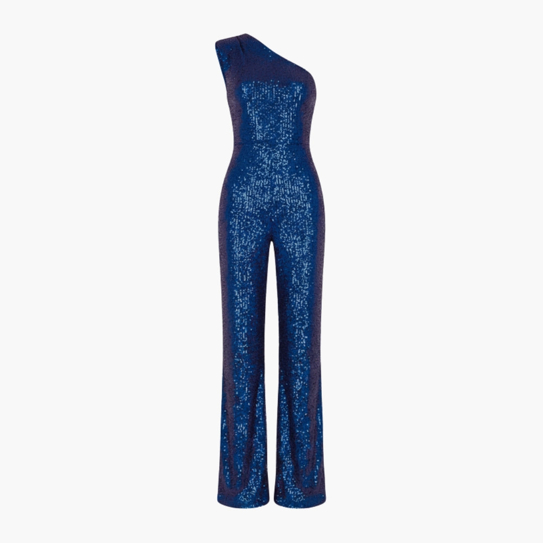 Combinaison femme asymétrique à une épaule avec jambes larges
